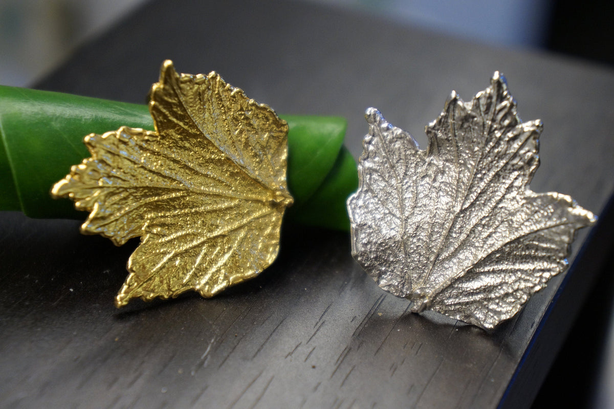 Real Bourbon Rose Leaf Silver Ring, Handmade Nature Jewelry, Organic Botanical Band, Gift for Prosperity & Beauty, Gold or Sterling Silver 925