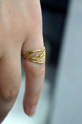 Real Jasmine Twig Silver Ring, Handmade Minimalist Jewelry, Organic Botanical Band, Unique Gift for Nature Lovers, Gold or Sterling Silver 925