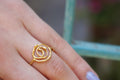 Real Jasmine Twig Spiral Ring, Handmade Minimalist Jewelry, Botanical Branch Band, Gift for Protection, Eco Sustainable Sterling Silver 925