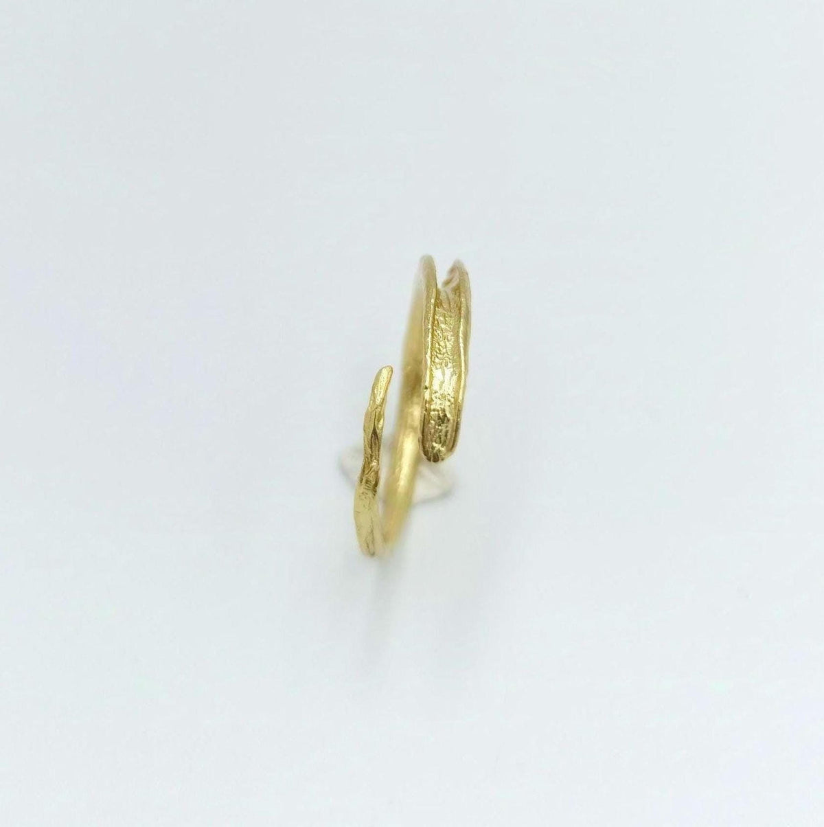Gold  Olive Twig Ring, Handmade Minimalist Jewelry, Natural Stack Band, Gift for Good Fortune, Eco Sustainable Sterling Silver 925