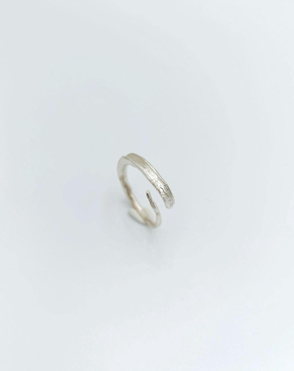 Gold  Olive Twig Ring, Handmade Minimalist Jewelry, Natural Stack Band, Gift for Good Fortune, Eco Sustainable Sterling Silver 925